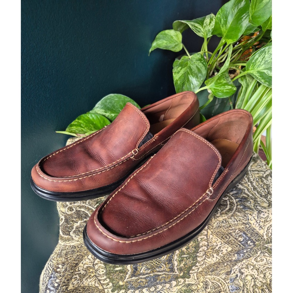 Cole Haan Men's 9.5 Grand OS Santa Barbara Twin Gore Brown Loafer‎ C25477